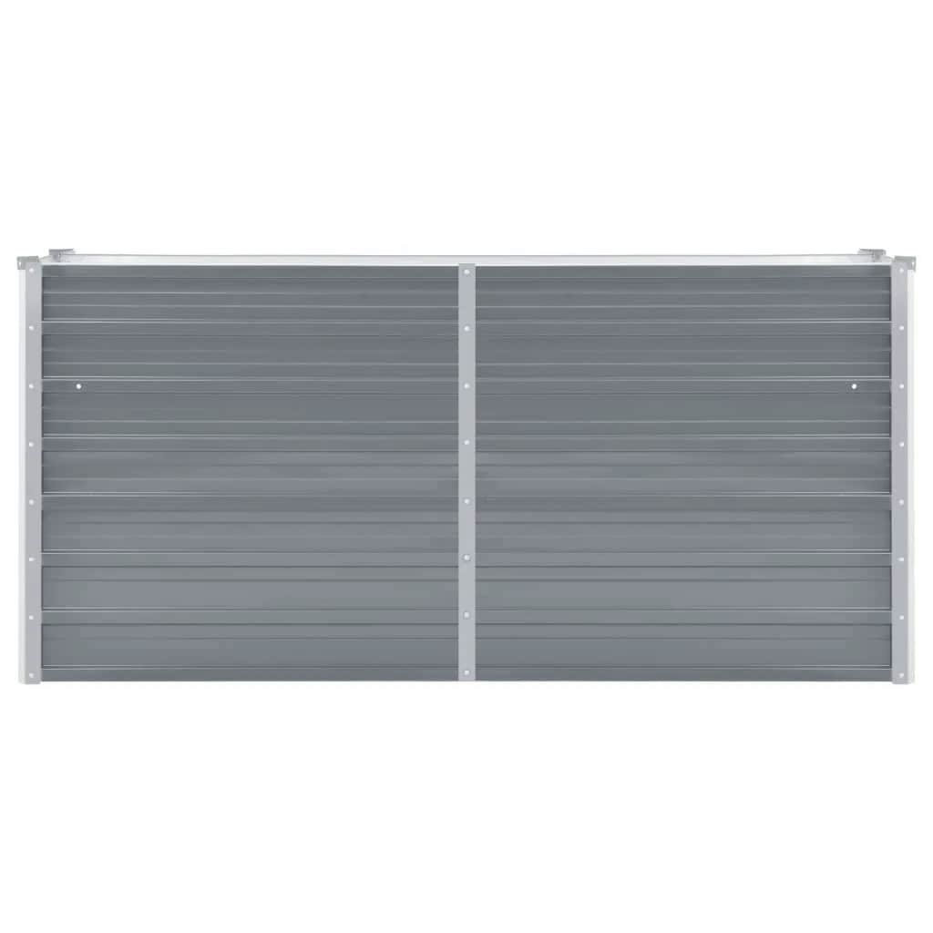 Arriate Elevado De Jardín Acero Galvanizado Gris 160x40x77 Cm_2