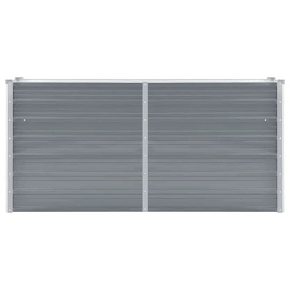 Arriate Elevado De Jardín Acero Galvanizado Gris 160x40x77 Cm_2