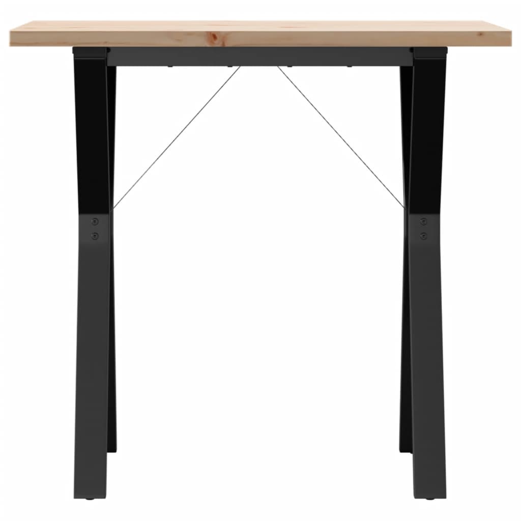 Mesa De Comedor Marco Y Madera Maciza Pino Y Acero 80x50x75,5cm_2