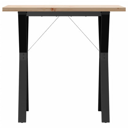 Mesa De Comedor Marco Y Madera Maciza Pino Y Acero 80x50x75,5cm_2