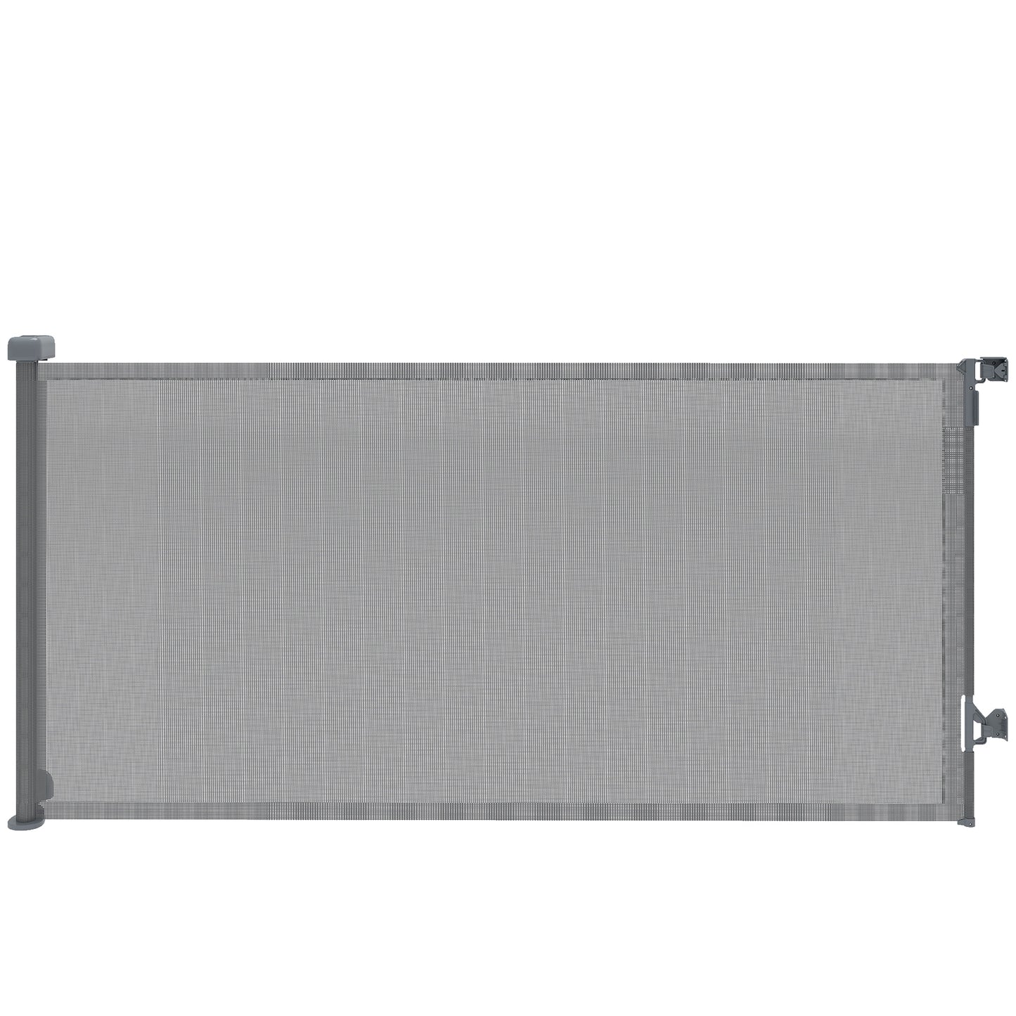 Pawhut Barrera De Seguridad Para Perros Retráctil Extensible Hasta 180 Cm Gris_0