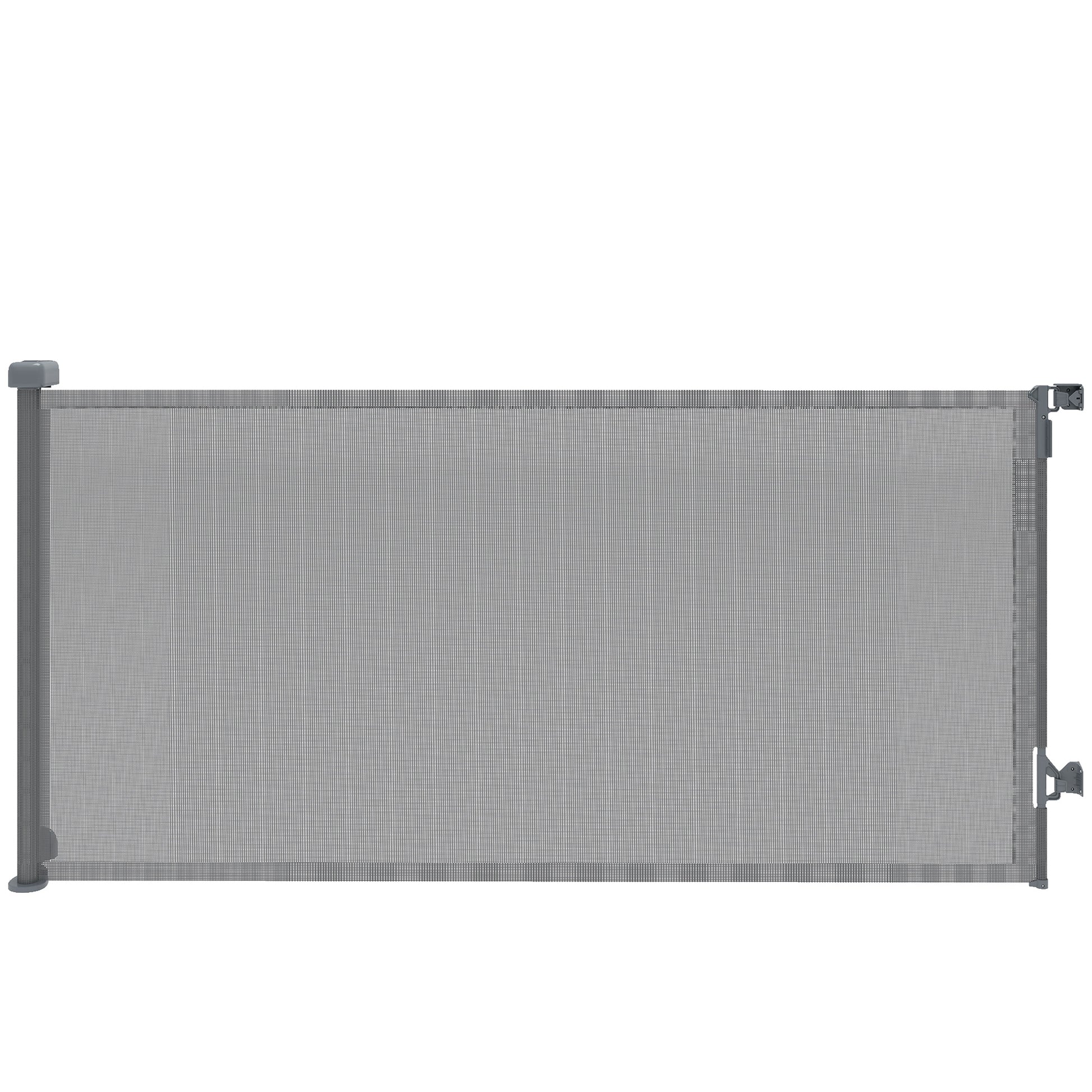 Pawhut Barrera De Seguridad Para Perros Retráctil Extensible Hasta 180 Cm Gris_0
