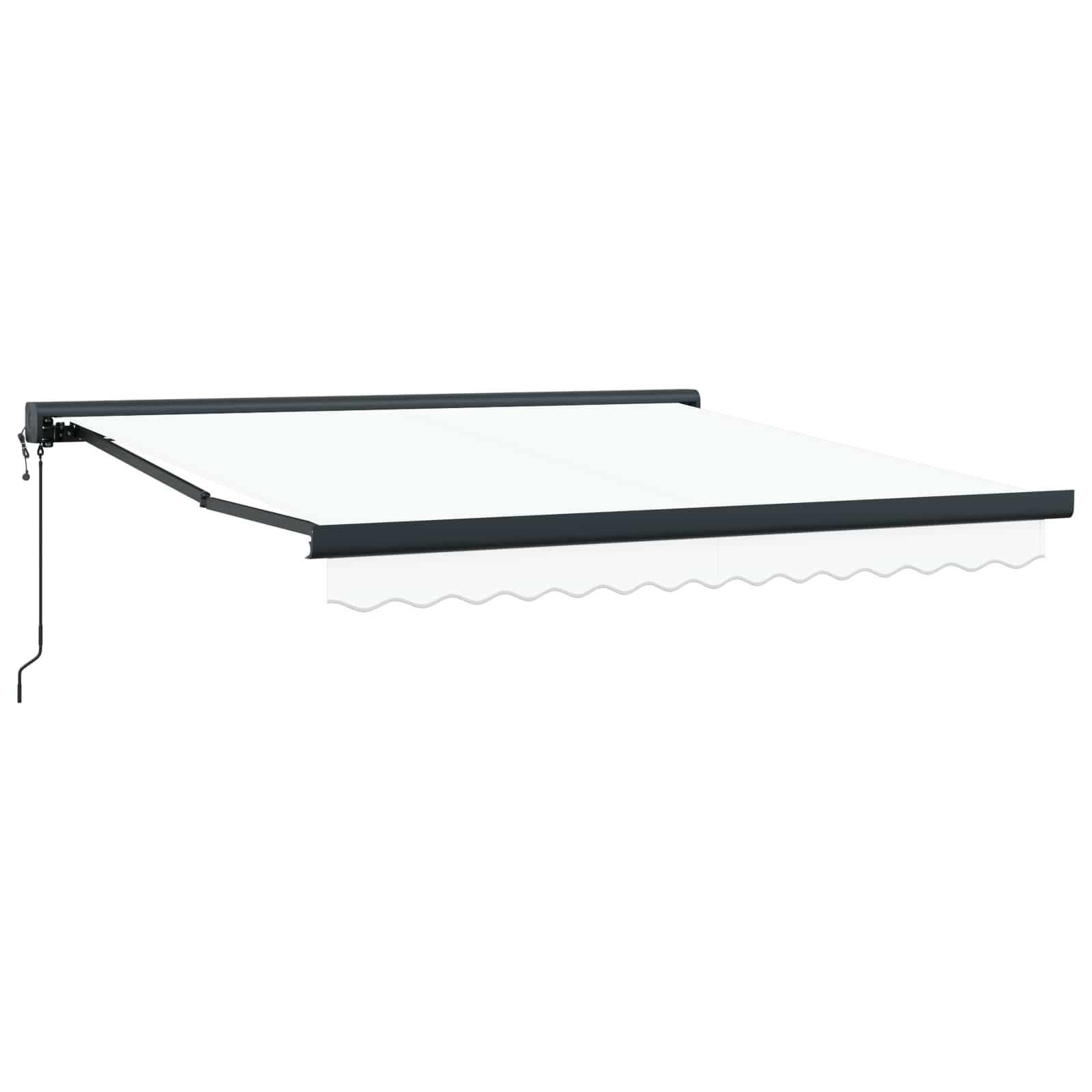 Toldo Retráctil Blanco 350 X 250 X 165 Cm Tela Y Metal_3