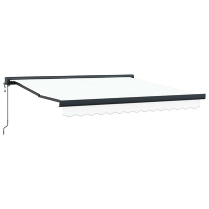 Toldo Retráctil Blanco 350 X 250 X 165 Cm Tela Y Metal_0