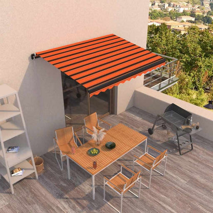 Toldo Automático Retráctil Naranja Y Marrón 300x250 Cm_1