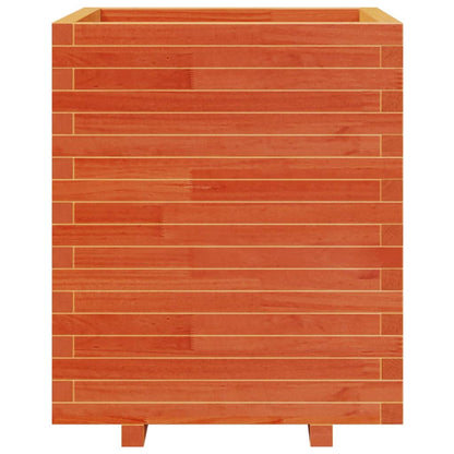 Jardinera Madera Maciza De Pino Marrón Cera 60x60x72,5 Cm_4