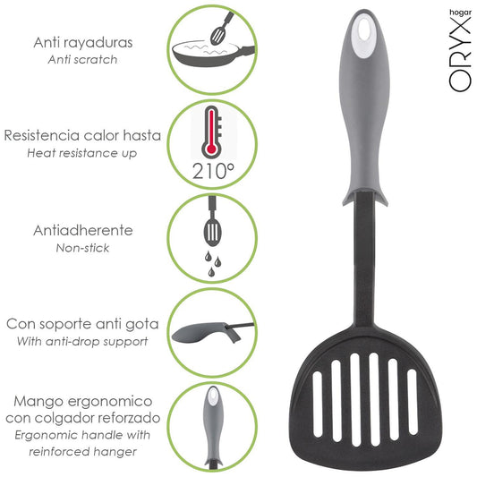 Espatula Rasera Cocina Nylon Con Mango Antigotas Engomado 34,5 X 11 Cm._0