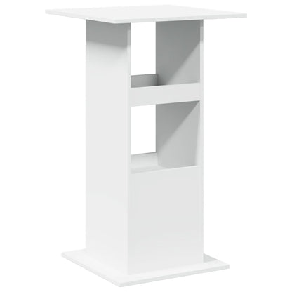 Mesa Bar Con Almacenaje Madera Ingeniería Blanca 60x60x102 Cm_4