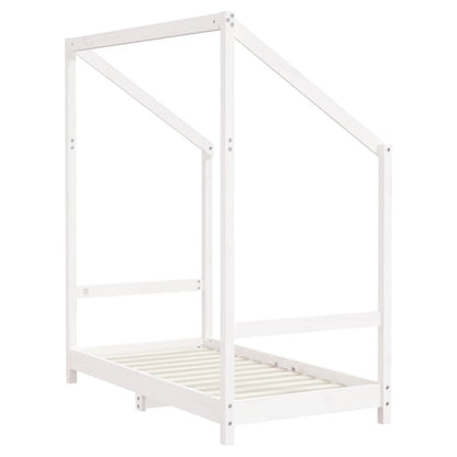 Estructura De Cama Para Niños Madera De Pino Blanco 2x(70x140) / Vetonek_5