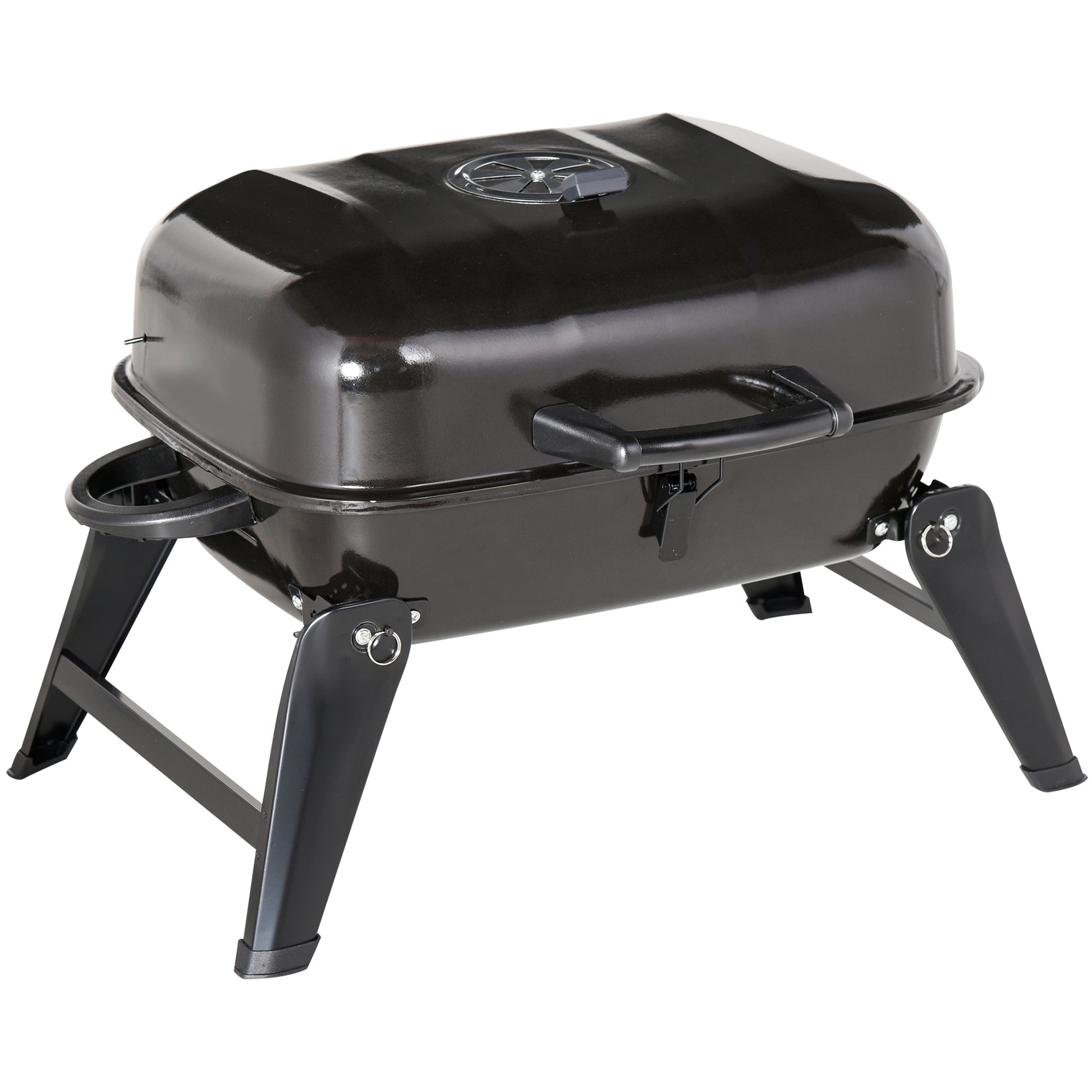 Outsunny Barbacoa De Carbón Portátil Plegable Al Aire Libre Acampada 59x43x39cm_0