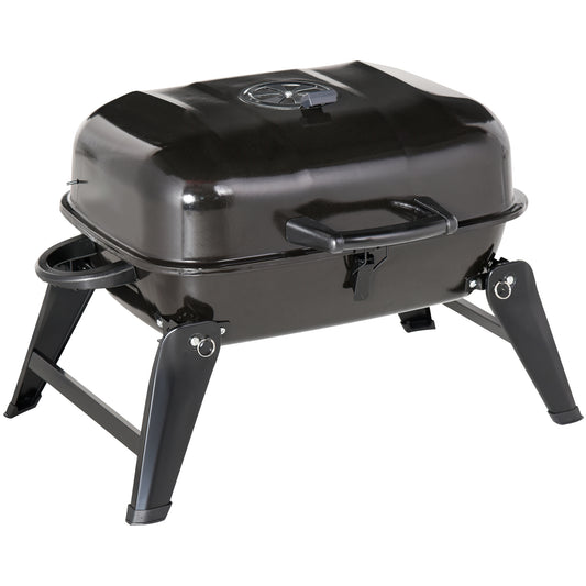 Outsunny Barbacoa De Carbón Portátil Plegable Al Aire Libre Acampada 59x43x39cm_0