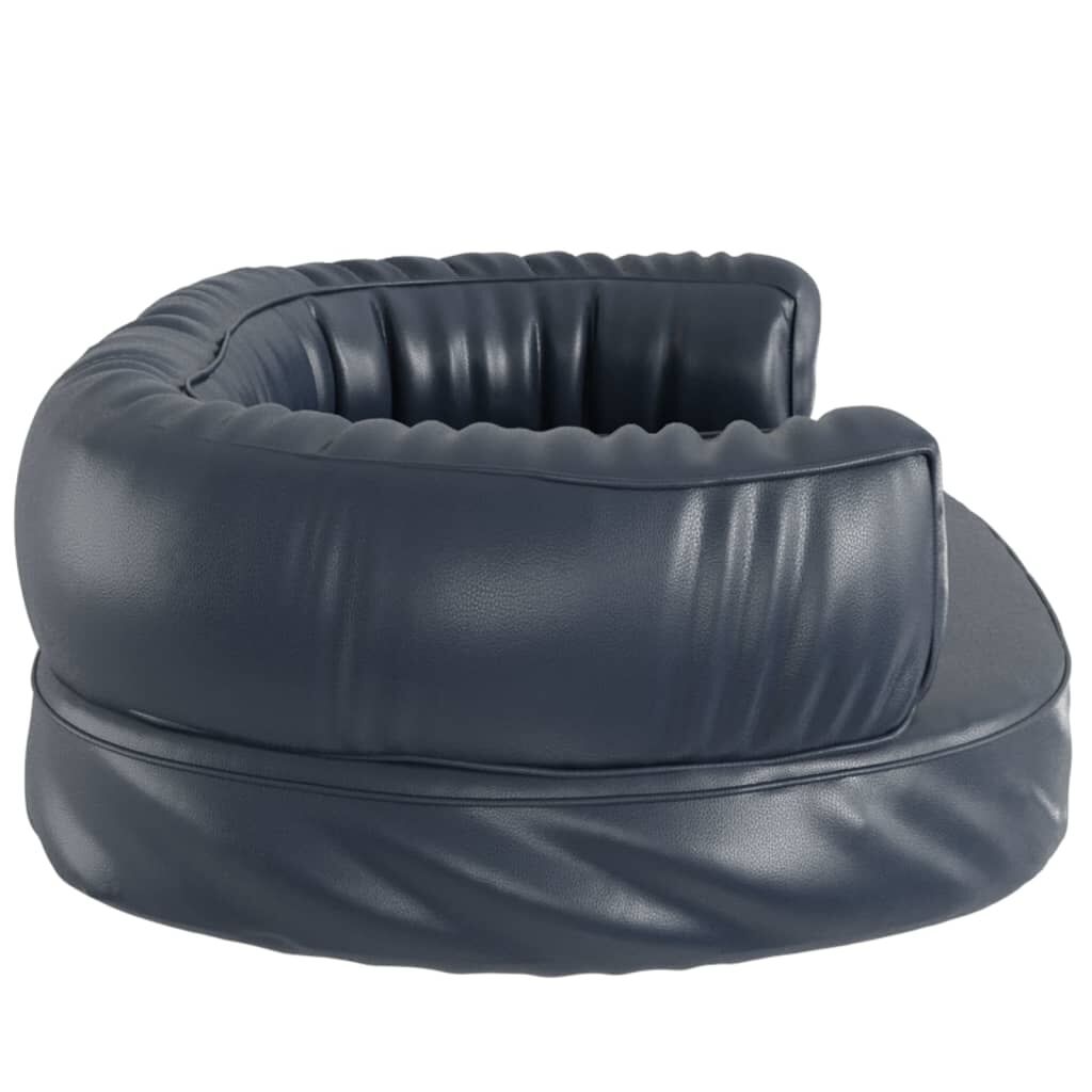 Vidaxl Cama Para Perros De Espuma Cuero Sintético Azul Oscuro 75x53 Cm_4