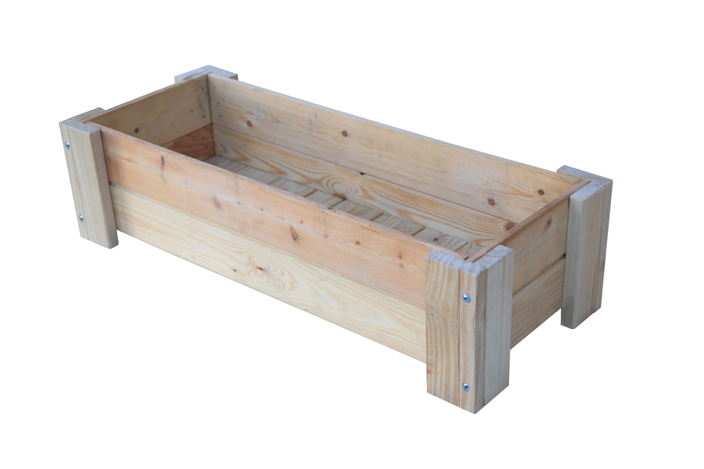 Mesa De Cultivo la Vega De Madera Natural De 99 X 39 X 25 Cm 50l + Bolsa Geotextil, Huerto Urbano Para Interior..