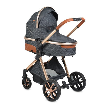 Carrito De Bebé Trío Convertible Con Detalles En Polipiel Alma Black_1