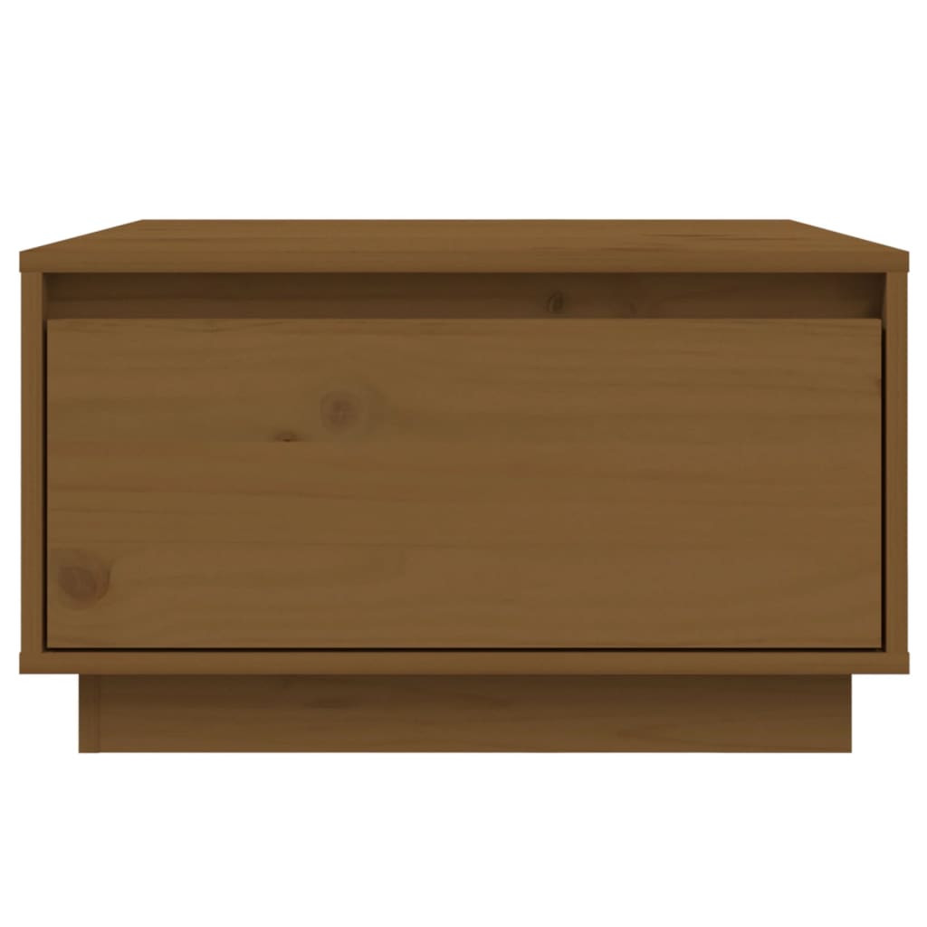 Mesa De Centro Madera Maciza De Pino Marrón Miel 55x56x32 Cm_1