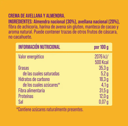 Pack crema de avellana y almendra nacional 4 uds The Nut Club 800g_1