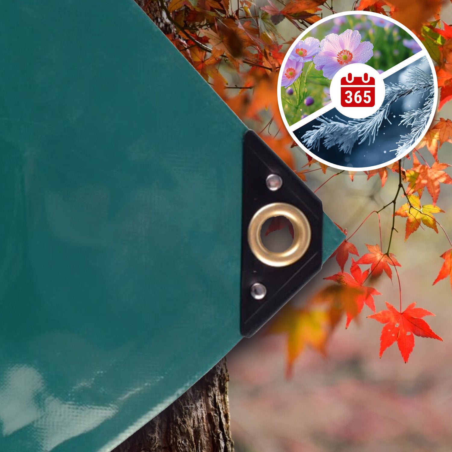 Lona Impermeable Pvc 650 G/m², Lona Para Cubrir, Verde, Resistente, 1,5 X 10m (15m²)