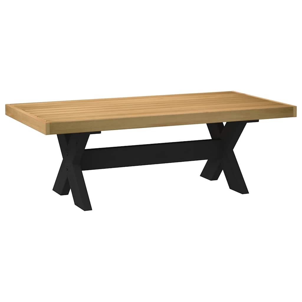 Mesa De Centro Noain Patas En X Madera Maciza Pino 120x60x40 Cm_3