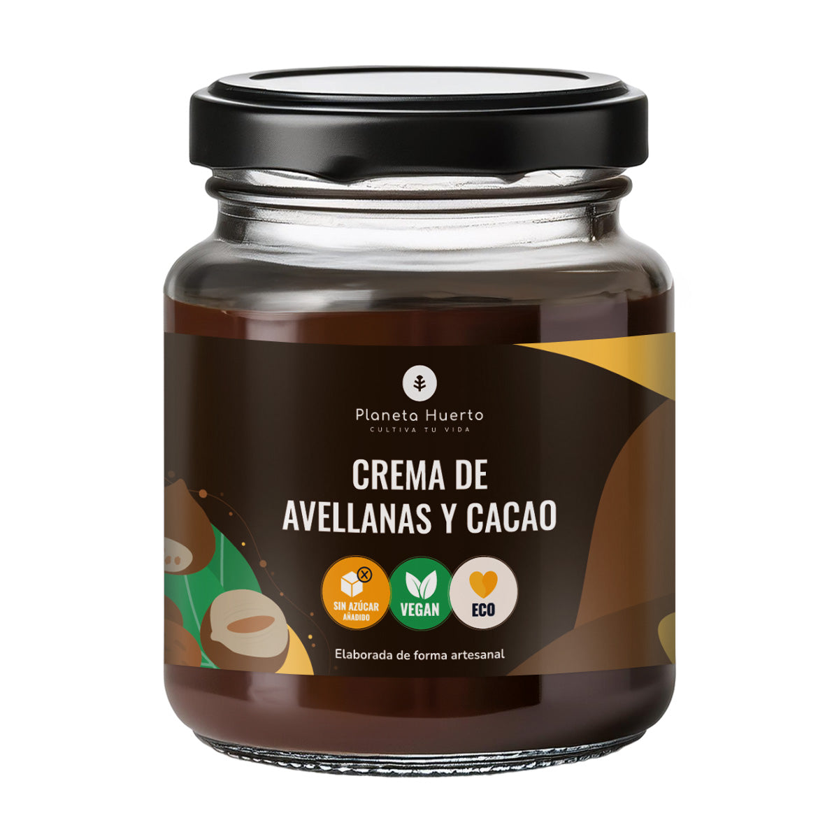 Pack 2x Crema de avellanas y cacao sin azúcares añadidos ECO Planeta Huerto 230 g
