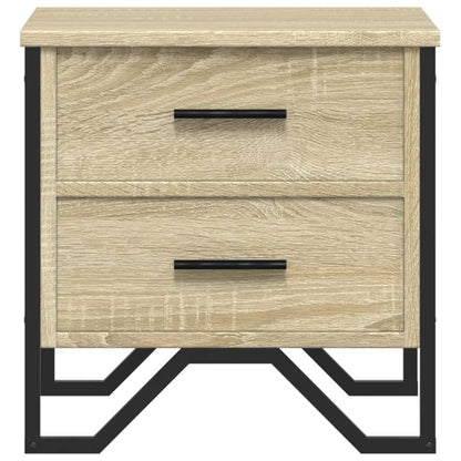 Mesita De Noche Madera De Ingeniería Roble Sonoma 40x41x40 Cm_3