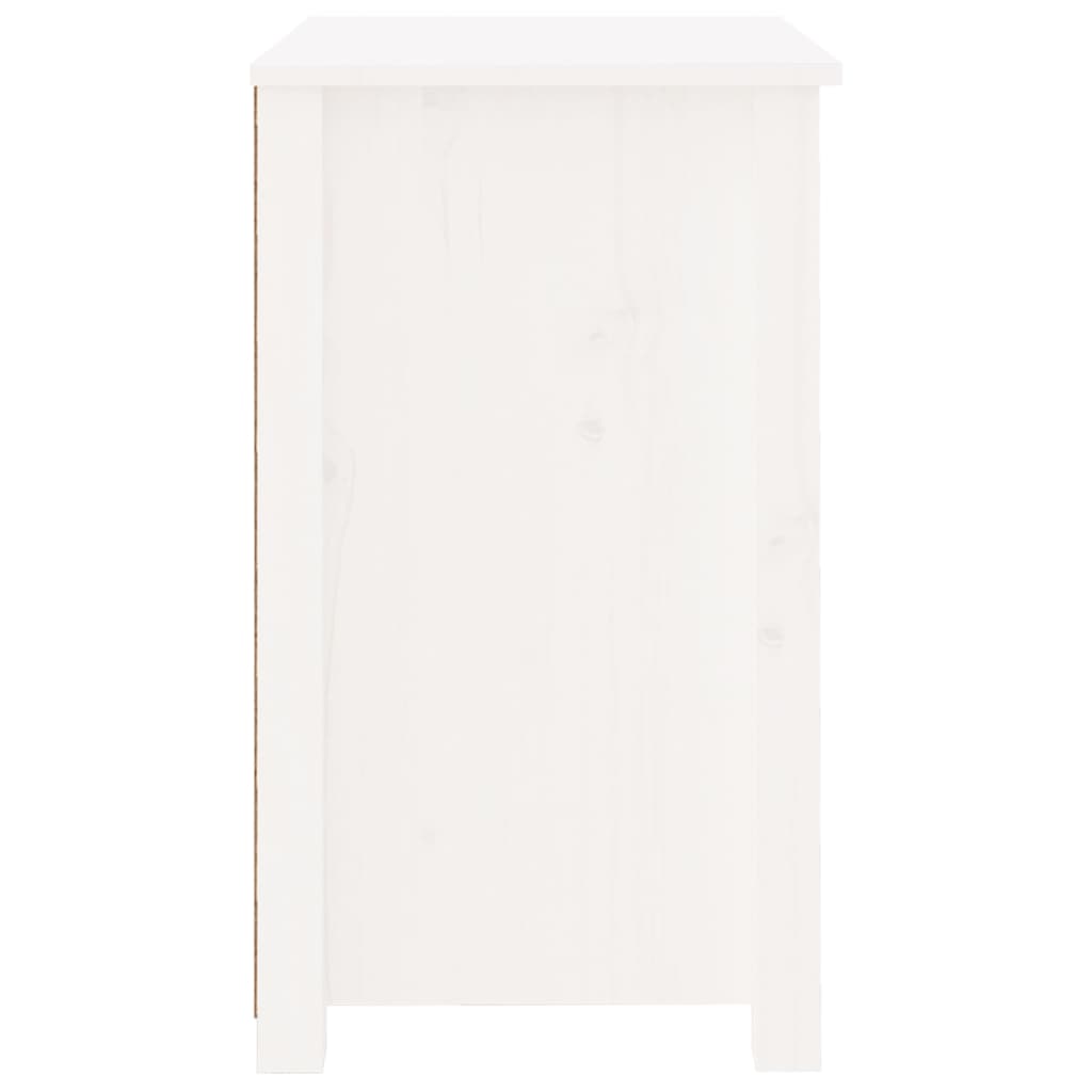 Mesitas De Noche 2 Uds Madera Maciza Pino Blanca 50x35x61,5 Cm_3