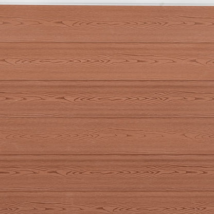 Juego De Paneles De Valla Wpc Marrón 526x186 Cm / Vetonek_3