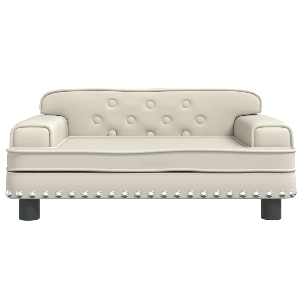 Cama Para Perros De Cuero Sintético Crema 70x45x30 Cm / Vetonek_3