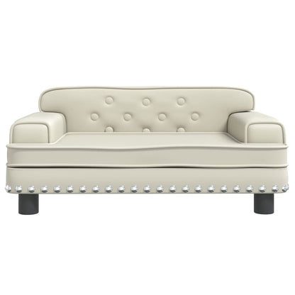 Cama Para Perros De Cuero Sintético Crema 70x45x30 Cm / Vetonek_3