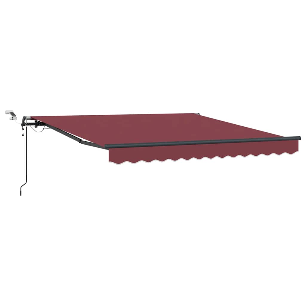 Toldo Retráctil Automático Con Luces Led Burdeos 300x250 Cm_0