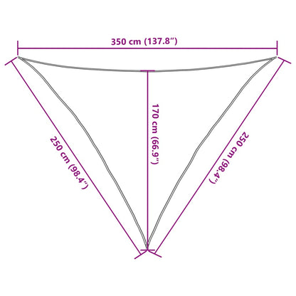 Vidaxl Toldo De Vela Hdpe Terracota 160 G/m² 2,5x2,5x3,5 M_2