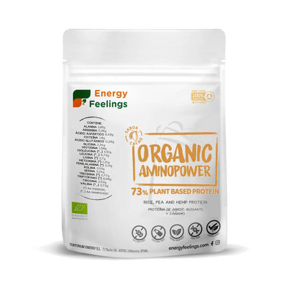 Organic aminopower proteína vegana 73% Cacao Energy Feelings 1 kg