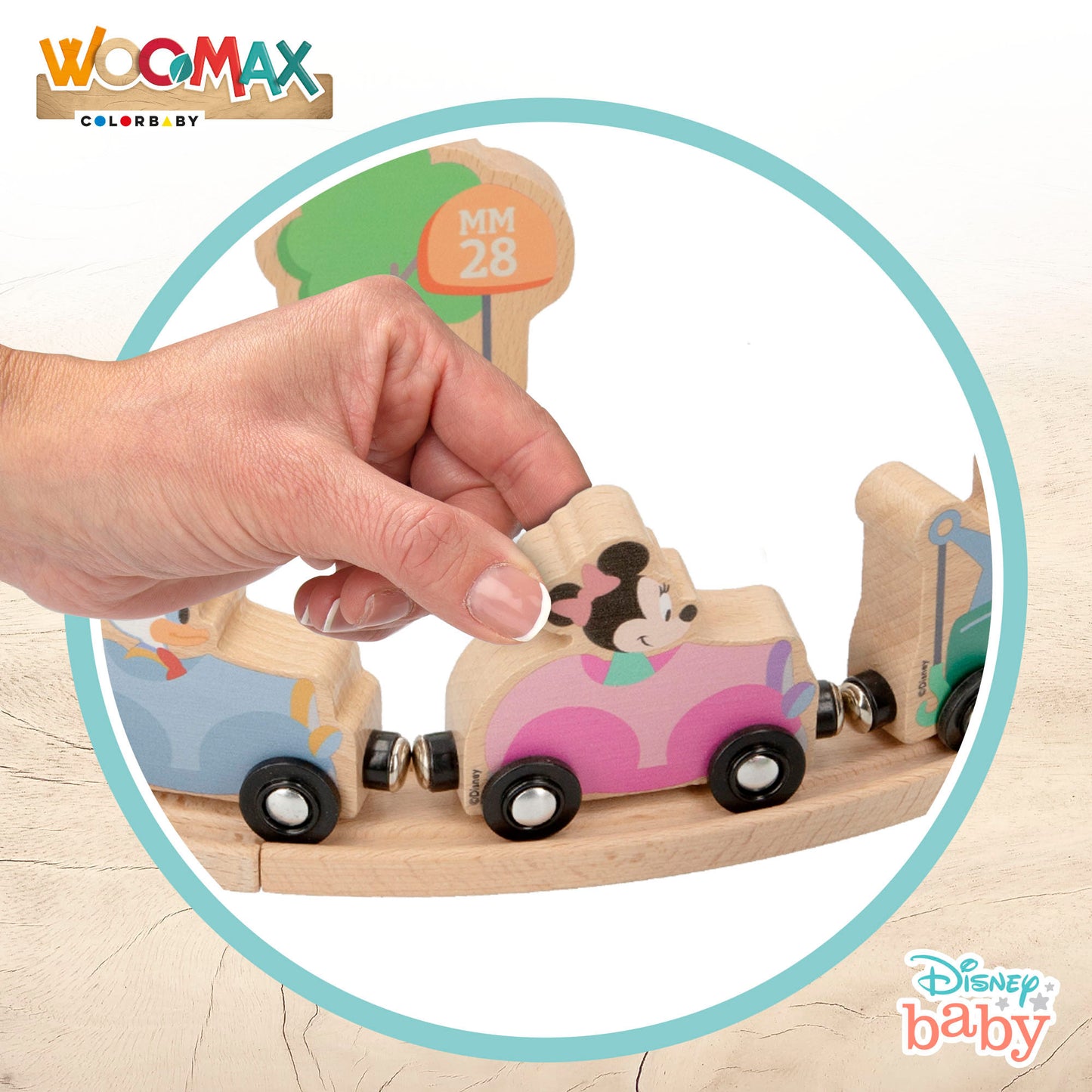 Woomax Disney Tren Madera Mickey Y Minnie_2