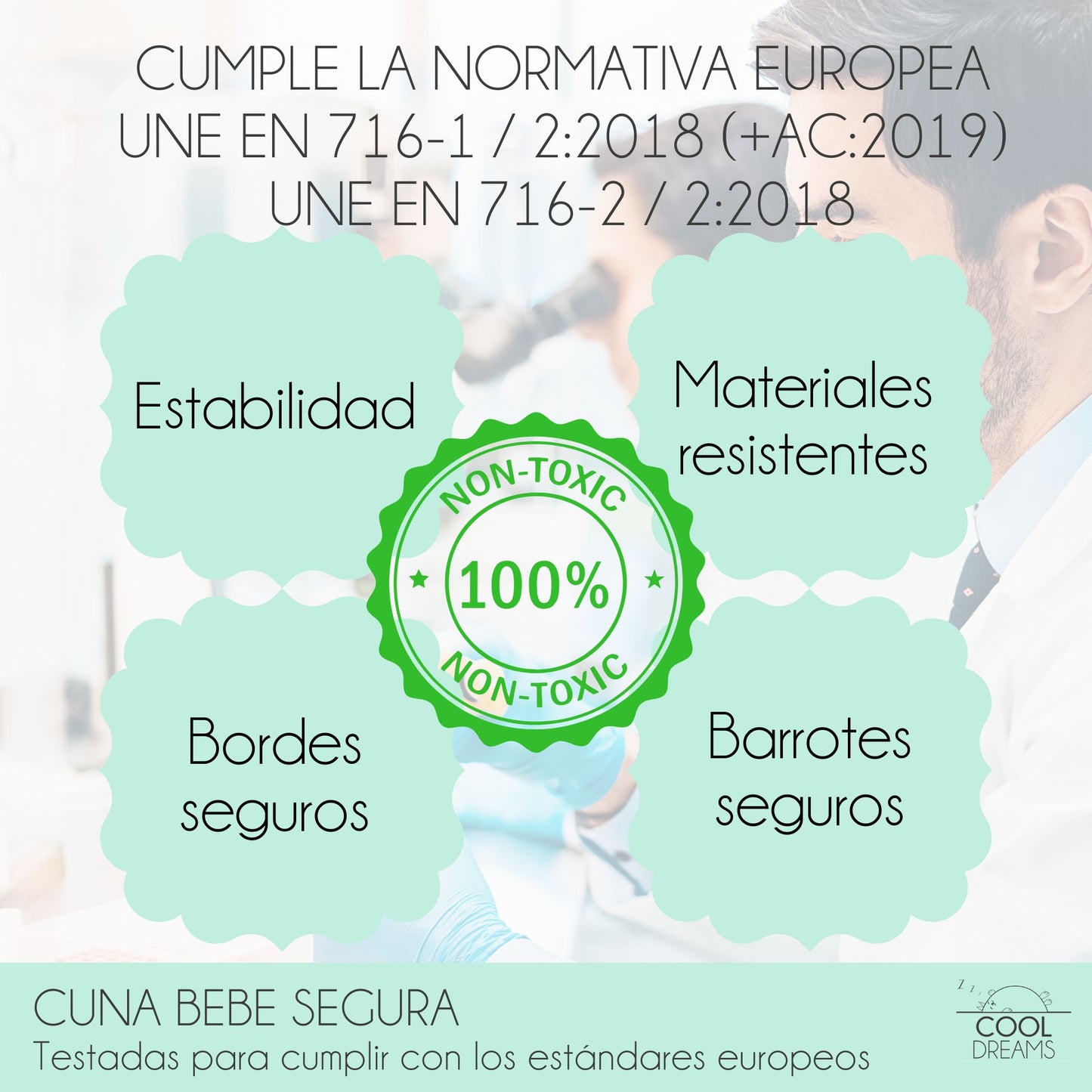 Cuna De Bebe Convertible En Cama Koala Con Kit Colecho, Colchón Morfeo Y Kit Barandillas