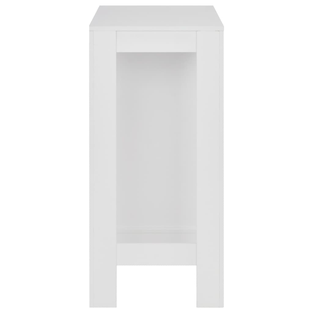 Mesa Alta De Cocina Con Estantería Blanco 110x50x103 Cm_2