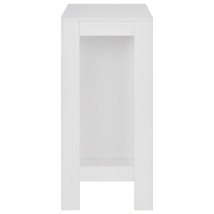 Mesa Alta De Cocina Con Estantería Blanco 110x50x103 Cm_2