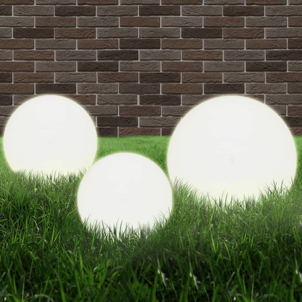 Vidaxl Juego De Lámparas De Bola Led 6 Uds Esféricas Pmma 20/30/40 Cm_1