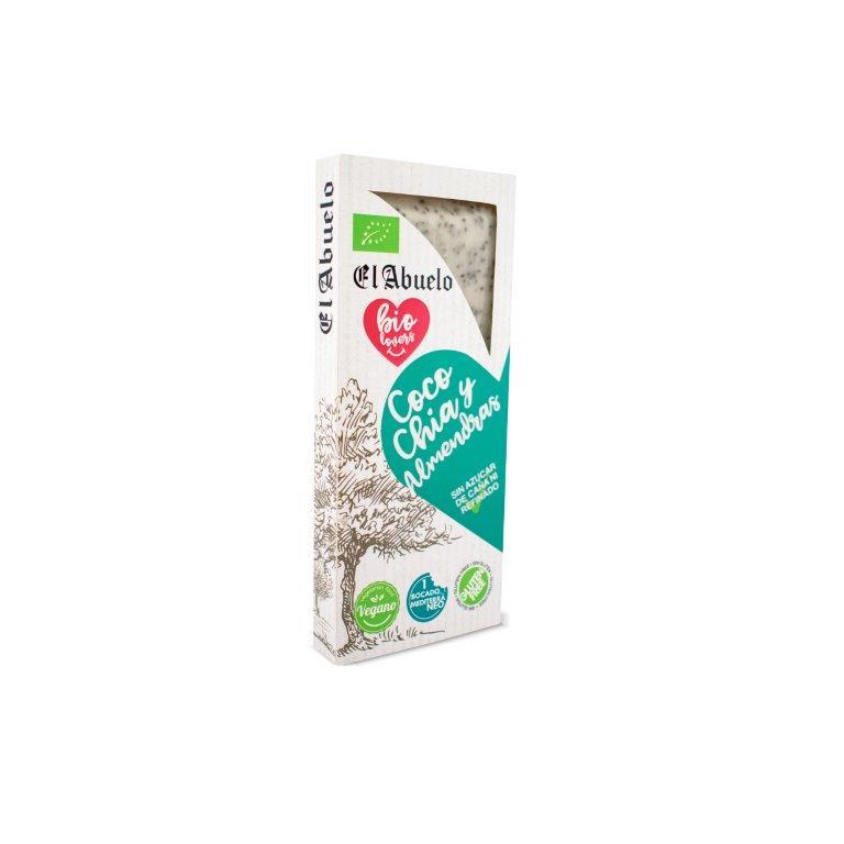 Turrón Vegano Coco, Chía y Almendras  ECO El Abuelo, 200 g