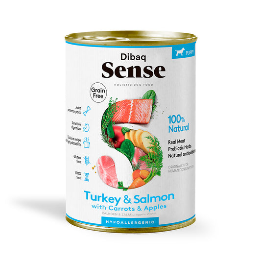 Dibaq Sense Lata Salmón Y Pavo Cachorros 380 G_0
