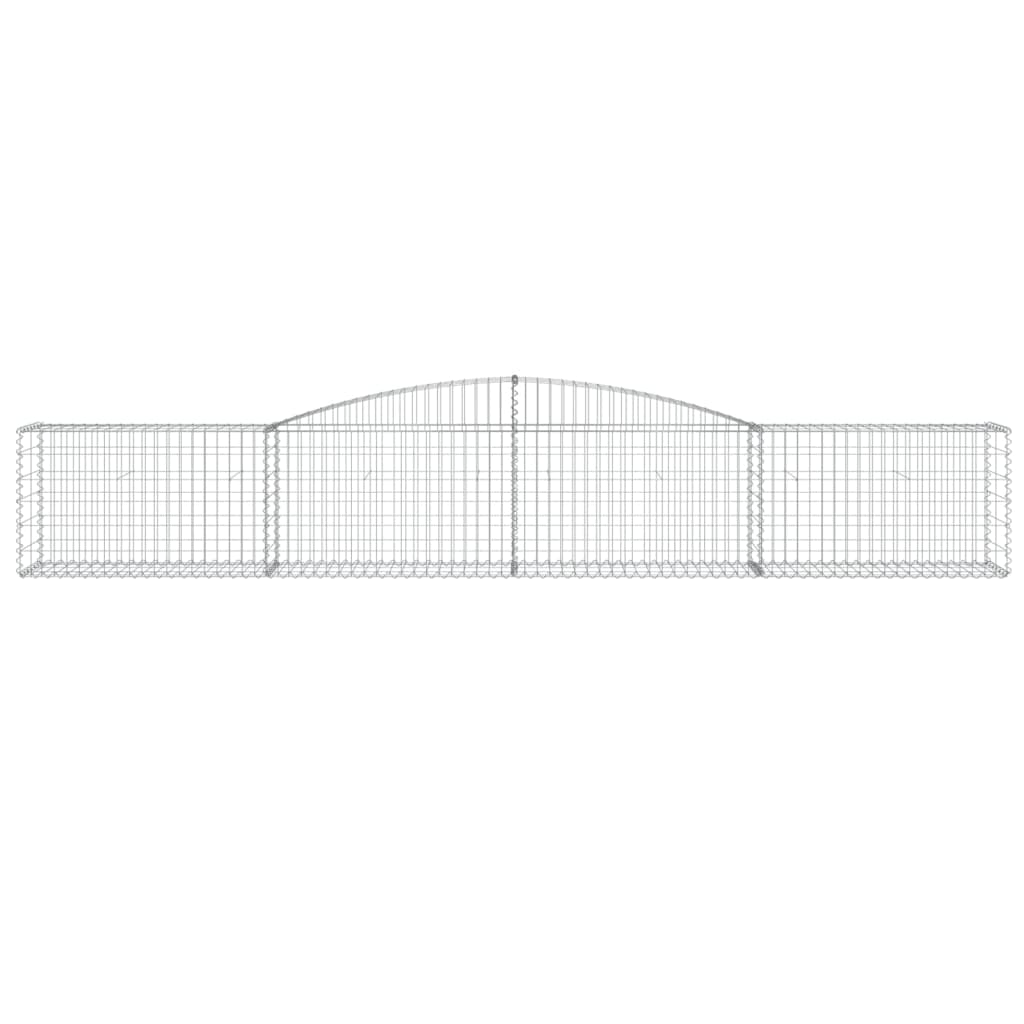 Cestas De Gaviones 8 Uds Forma De Arco Hierro 400x50x60/80 Cm_3