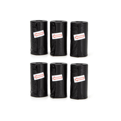 Bolsas biodegradables para excrementos 6 Rollos negro - 90 bolsas Nobleza