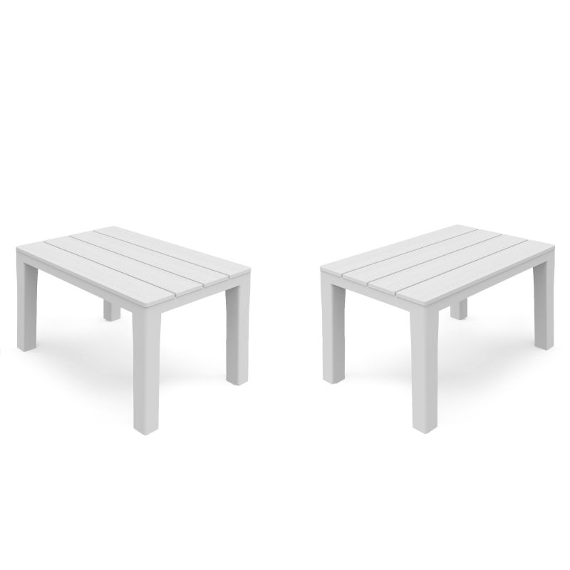 Banqueta De Exterior Nailu Polipropileno, Blanco, 60 X 45 X 39_1