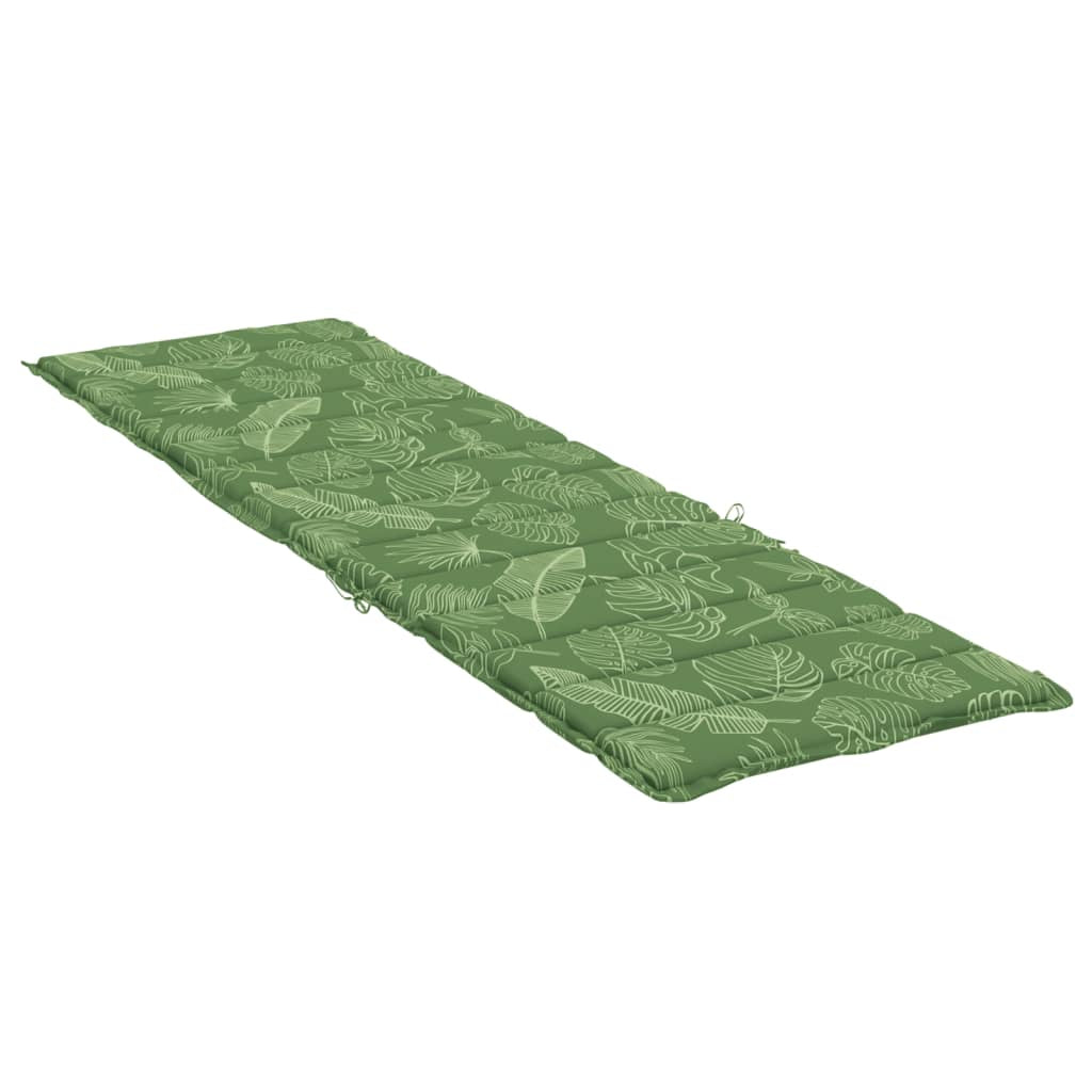 Vidaxl Cojín De Tumbona Tela Oxford Estampado De Hojas_3