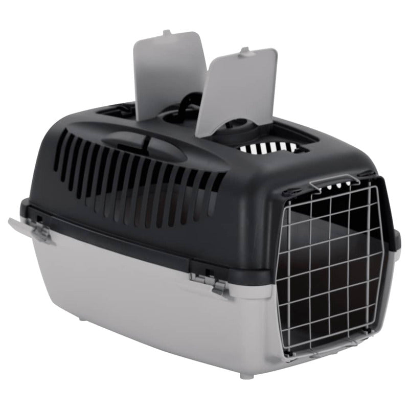 Vidaxl Transportín De Mascotas Pp Gris Y Negro 61x40x38 Cm_5