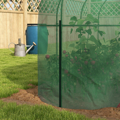 Outsunny Jaula De Cultivo Con Puerta Y Marco De Acero300x100x150 Cm Verde_4