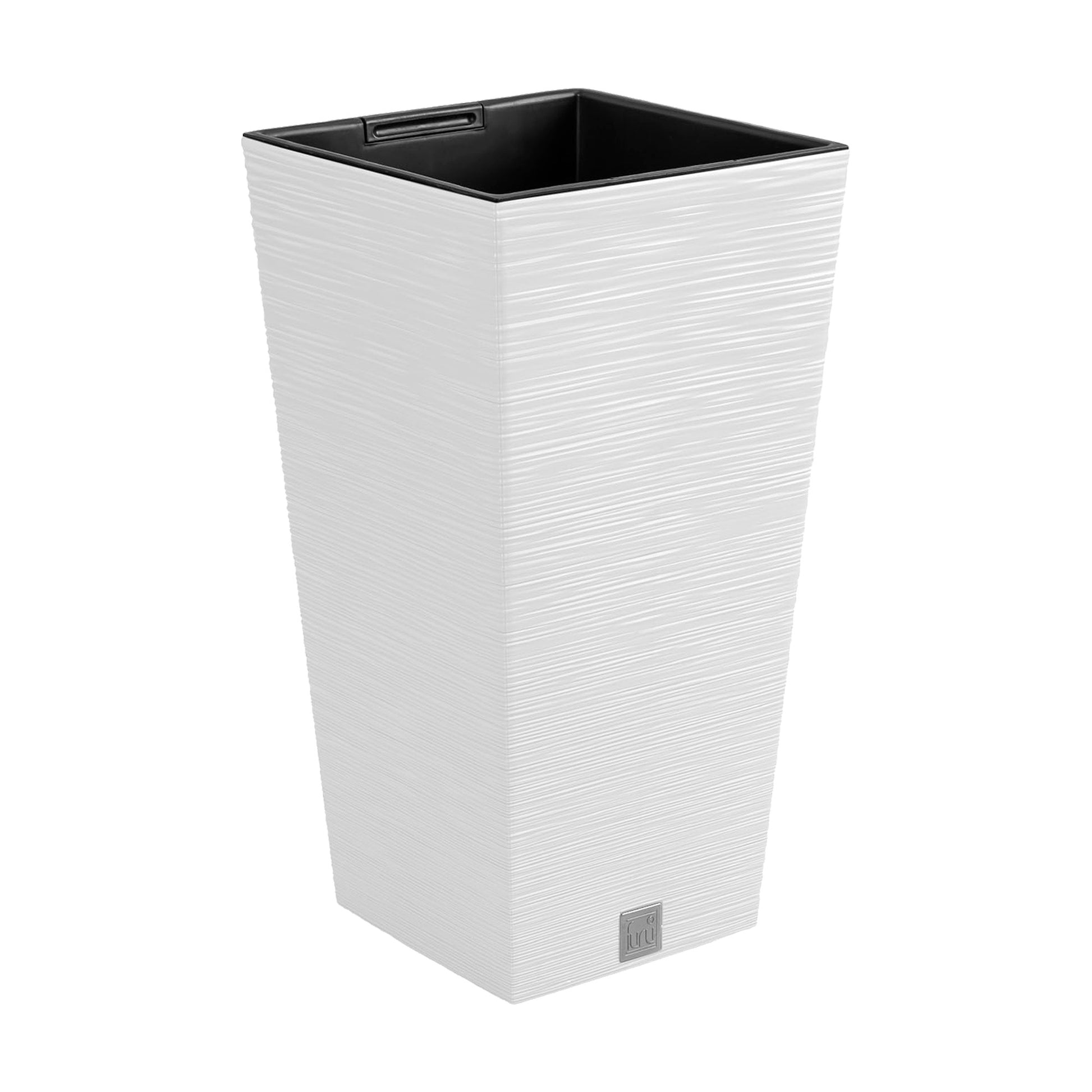 Macetero Color Blanco, Con Depósito, Colección Furu, De 20 X 20 X 38 Cm, Capacidad De 5 L._0