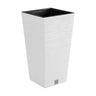 Macetero Color Blanco, Con Depósito, Colección Furu, De 20 X 20 X 38 Cm, Capacidad De 5 L.