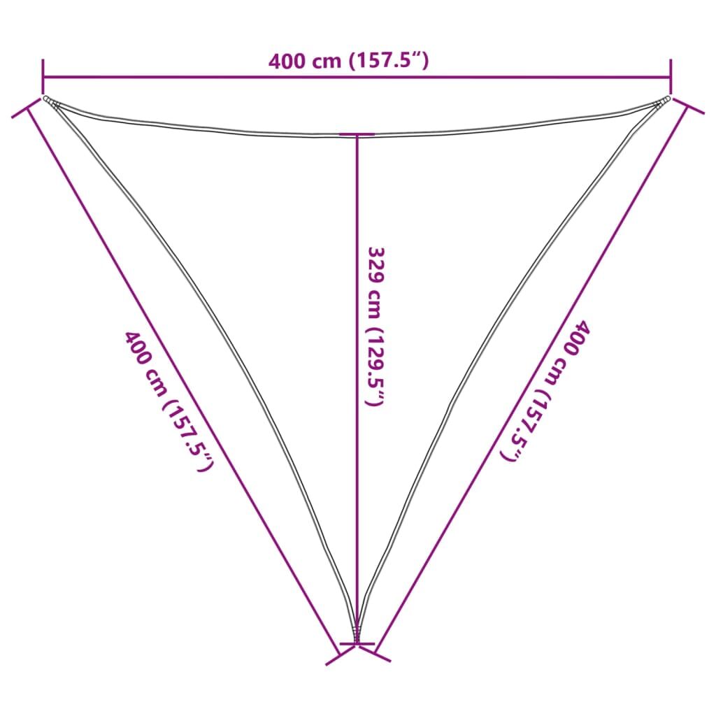 Vidaxl Toldo De Vela Hdpe Marrón 160 G/m² 4x4x4 M_2