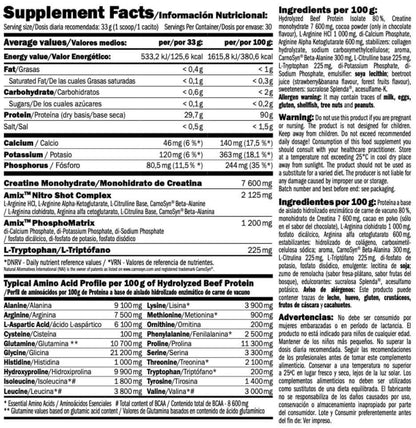 Monster Beef - 1kg - Fresa Banana - Proteina Alternativa - Amix Nutrition_5