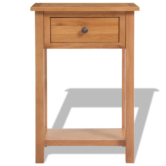 Mesa Consola De Madera De Roble Maciza 50x32x75 Cm_0