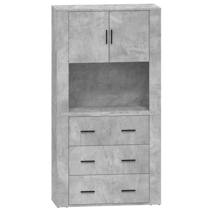 Aparador Alto Madera Contrachapada Gris Hormigón_1